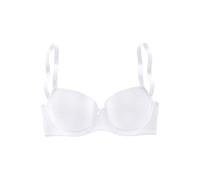 Schalen-BH LASCANA, Damen, Gr. 90, Cup D, weiß, Microtouch, Obermaterial: 86% Polyamid, 14% Elasthan, BHs Spitzenwäsche Bügel-BH Spitzen-BH Dirndl-BH Schalen-BH, mit Bügel und graphischer Spitze, Dess