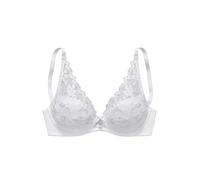 Schalen-BH LASCANA, Damen, Gr. 90, Cup E, weiß, Obermaterial: 60% Polyamid, 20% Elasthan, 20% Polyester, BHs Schalen-BH, mit Bügel in High-Apex-Schnittform aus Stickereispitze, sexy Dessous (12820902-