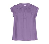 Schlupfbluse LASCANA Gr. 44, lila (flieder) Damen Blusen Strandblusen mit Rüschenärmeln, Kurzarmbluse, elegant Bestseller (46323057-44)