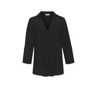 Schlupfbluse LASCANA, Damen, Gr. 40, schwarz, Web, Obermaterial: 100% Viskose, unifarben, modisch, figurumspielend hüftlang, V-Ausschnitt, 3/4-Ärmel mit Riegel gerader Abschluss, Blusen, mit 3/4-Ärmel