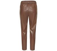 Schlupfhose LASCANA, Damen, Gr. 44, N-Gr, braun, Web, Obermaterial: 100% Polyester. Beschichtung: 100% Polyurethan, figurumspielend knöchelfrei, Hosen, aus Lederimitat, bequeme Stoffhose, elegant-chic