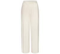 Schlupfhose LASCANA "mit Plisseefalten und weitem, luftigem Bein", Damen, Gr. 38, N-Gr, beige (creme), Jersey, Obermaterial: 94% Polyester, 6% Elasthan, unifarben, figurumspielend knöchellang, Hosen S