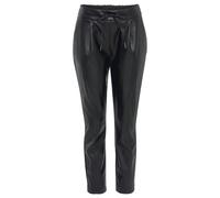 Schlupfhose LASCANA, Damen, Gr. 46, N-Gr, schwarz, Web, Obermaterial: 100% Polyester. Beschichtung: 100% Polyurethan, unifarben, figurumspielend knöchelfrei, Hosen Schlupfhose, aus Lederimitat, bequem