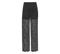 Schlupfhose LASCANA, Damen, Gr. 46, N-Gr, schwarz, Spitze, Obermaterial: 98% Polyamid, 2% Elasthan. Futter: 100% Polyester, unifarben, modisch, figurumspielend lang, Hosen, aus transparenter Spitzenwa
