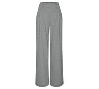 Schlupfhose LASCANA "extra Weit mit Bundfalten", Damen, Gr. 32/34, N-Gr, blau (schwarz kariert), Obermaterial: 65% Polyester, 31% Viskose, 4% Elasthan, Jacquardmuster, Minimalmuster, Basic, lang, Hose