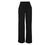 Schlupfhose LASCANA "extra Weit mit Bundfalten", Damen, Gr. 52/54, N-Gr, blau (schwarz uni), Obermaterial: 68% Polyester, 30% Viskose, 2% Elasthan, unifarben, Basic, lang, Hosen Schlupfhose, mit Jacqu