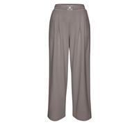 Schlupfhose LASCANA "aus bügelfreier Ware mit weitem Bein", Damen, Gr. 40, N-Gr, beige (taupe), Crêpe, Obermaterial: 95% Polyester, 5% Elasthan, unifarben, figurumspielend lang, Hosen Schlupfhose, Som