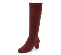Schlupfstiefel LASCANA, Damen, Gr. 36, rot (bordeaux), Obermaterial: 100% Textilmaterial. Futter: 100% Textilmaterial. Decksohle: 100% Lederimitat. Laufsohle: 100% Synthetik, unifarben, Schuhe, Schlup