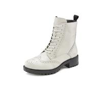 Schnürboots LASCANA Gr. 36, weiß Damen Schuhe Reißverschlussstiefeletten Schnürstiefelette, Ankle Boots, Leder, Schnüren & Reißverschluss (61697523-36)