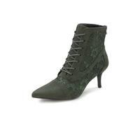 Schnürstiefelette LASCANA Gr. 38, grün (olivgrün) Damen Schuhe Reißverschlussstiefeletten in sexy Spitzen Optik, Stiefel (39648743-38)