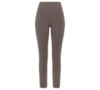 Seamless Leggings LASCANA "Po Push Up", Damen, Gr. S (36/38), N-Gr, braun, Obermaterial: 93% Polyamid, 7% Elasthan, unifarben, figurbetont lang, Hosen, mit Rippstruktur und Shapingeffekt, Sporthose, S