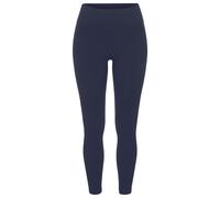 Seamless Leggings LASCANA "Po Push Up", Damen, Gr. M (40/42), N-Gr, blau (dunkelblau), Obermaterial: 91% Polyamid, 8% Elasthan, 1% Polyester, unifarben, sportlich, figurbetont lang, Hosen, mit Rippstr