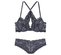 Set: Push-up-BH LASCANA Gr. 70 (32/34), Cup C, nachtblau, lavendel Damen BH-Sets BH Hochzeitsdessous BH-Set Bügel-BH Dessous-Set Push-up-BH Hochzeitswäsche BHs mit zarter Spitze, sexy Dessous, Reizwäsche (30784932-70)