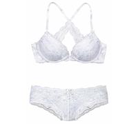 Set: Push-up-BH LASCANA Gr. 75 (36/38), Cup A, weiß Damen BH-Sets BH Hochzeitsdessous BH-Set Bügel-BH Dessous-Set Push-up-BH Hochzeitswäsche BHs mit zarter Spitze, sexy Dessous, Reizwäsche (93904749-75)