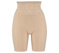 Shapingpants LASCANA, Damen, Gr. 36/38, braun (toffee), Microtouch, Obermaterial: 79% Polyamid, 21% Elasthan, körpernah, Unterhosen, Seamless Long Panty mit femininen Spitzenbund (18191325-36) toffee