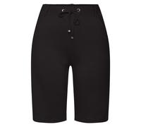 Shorts LASCANA, Damen, Gr. 42, N-Gr, schwarz, Sweatware, Obermaterial: 70% Viskose, 25% Polyamid, 5% Elasthan, unifarben, casual, lässig geschnitten ca. Mitte Oberschenkel, Hosen, mit Gürtelschlaufen