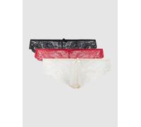 LASCANA Slip aus Spitze im 3er-Pack in Black, Größe 40-42