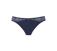 Slip LASCANA "Alana", Damen, Gr. 36/38, blau (dunkelblau), Obermaterial: 50% Polyamid, 40% Seide, 10% Elasthan, Unterhosen, aus edler, schimmernder Qualität mit hohem Seidenanteil (85811750-36) dunkel