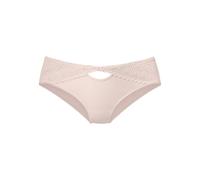 Slip LASCANA, Damen, Gr. 48/50, beige (puder), Jersey, Obermaterial: 76% Baumwolle, 18% Polyamid, 6% Elasthan, Unterhosen, aus Bio-Baumwolle (15377568-48) puder
