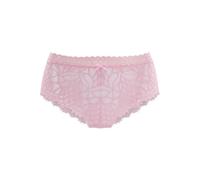 Slip LASCANA "Cara", Damen, Gr. 36/38, rosa (rosa, puder), Spitze, Obermaterial: 87% Polyamid, 13% Elasthan, körpernah, Unterhosen Slip, aus dezent transparenter Spitze, anteilig aus recyceltem Materi