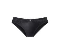Slip LASCANA "Alana", Damen, Gr. 32/34, schwarz, Spitze, Obermaterial: 50% Polyamid, 40% Seide, 10% Elasthan, Unterhosen Slip, mit hohem Seidenanteil und edler Spitze (63488219-32)
