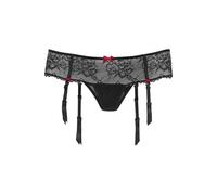 Slip LASCANA, Damen, Gr. 32/34, schwarz, Spitze, Obermaterial: 90% Polyamid, 10% Elasthan, eng, Unterhosen Spitzenwäsche Reizwäsche Strapse Hochzeitswäsche Tanga Slip Hochzeitsdessous, mit abnehmbaren