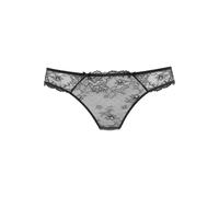 Slip LASCANA, Damen, Gr. 32/34, schwarz, Spitze, Obermaterial: 89% Polyamid, 11% Elasthan, körpernah, Unterhosen Hochzeitsdessous Hochzeitswäsche Spitzenwäsche Slip Tanga Reizwäsche, aus floraler Spit