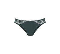 Slip LASCANA, Damen, Gr. 32/34, grün (tannengrün), Microtouch, Obermaterial: 82% Polyamid (TACTEL), 18% Elasthan (LYCRA), Unterhosen Slip, mit hübschen Spitzeneinsätzen (22512101-32) tannengrün