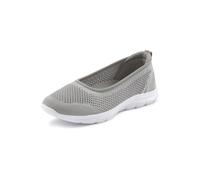 Sneaker Ballerinas LASCANA, Damen, Gr. 35, grau, Obermaterial: 100% Textilmaterial. Decksohle: 100% Textilmaterial. Futter: 100% Textilmaterial. Laufsohle: 100% Synthetik, unifarben, Schuhe Ballerina,