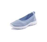 Sneaker Ballerinas LASCANA, Damen, Gr. 37, blau (hellblau), Obermaterial: 100% Textilmaterial. Futter: 100% Textilmaterial. Decksohle: 100% Textilmaterial. Laufsohle: 100% Synthetik, unifarben, sportl