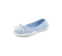 Sneaker Ballerinas LASCANA, Damen, Gr. 43, blau (hellblau), Obermaterial: 100% Textilmaterial. Decksohle: 100% Textilmaterial. Laufsohle: 100% Synthetik, unifarben, sportlich, Schuhe, Slipper, Halbsch