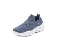 Sneaker LASCANA "Slip-On-Sneaker", Damen, Gr. 43, blau, Obermaterial: 100% Textilmaterial. Decksohle: 100% Textilmaterial. Futter: 100% Textilmaterial. Laufsohle: 100% Synthetik, unifarben, Basic, Sch