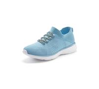 Sneaker LASCANA, Damen, Gr. 44, blau (hellblau), Obermaterial: 100% Textilmaterial. Decksohle: 100% Textilmaterial. Futter: 100% Textilmaterial. Laufsohle: 100% Synthetik, Glitzer, unifarben, Schuhe S