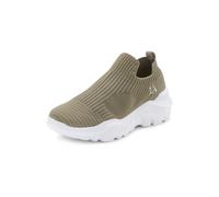 Sneaker LASCANA Gr. 39, grün (oliv) Damen Schuhe Sneaker Freizeitschuh, Halbschuh,Slipper,elastisches Mesh, leichte Sohle VEGAN (29149545-39)