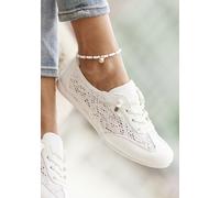 Sneaker LASCANA "Freizeitschuh, Halbschuh mit modischen Spitzendetails", Damen, Gr. 35, weiß, Obermaterial: 100% Lederimitat. Decksohle: 100% Textilmaterial. Futter: 100% Textilmaterial. Laufsohle: 10