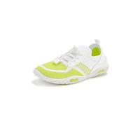 Sneaker LASCANA, Damen, Gr. 37, grün (weiß, lime), Obermaterial: 50% Lederimitat, 50% Textilmaterial. Decksohle: 100% Textilmaterial. Futter: 100% Textilmaterial. Laufsohle: 100% Synthetik, mehrfarbig