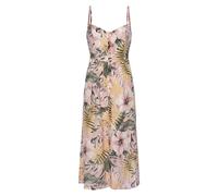 Sommerkleid LASCANA 34, N-Gr, orange Damen Kleider Freizeitkleider aus Leinenmix 34, N-Gr apricot, bedruckt