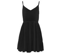 Strandkleid LASCANA, Damen, Gr. 42, N-Gr, schwarz, Cru00eape, Obermaterial: 100% Viskose, unifarben, modisch, figurumspielend kurz, tiefer V-Ausschnitt, ohne Ärmel, Kleider (46780836-42) schwarz