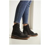 Stiefelette LASCANA "Boots", Damen, Gr. 40, schwarz, Obermaterial: 100% Rindsleder. Futter: 100% Schafsleder. Decksohle: 100% Schafsleder. Laufsohle: 100% Synthetik, unifarben, Schuhe, aus Leder (5425