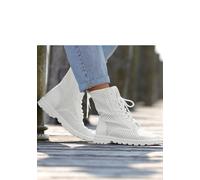 Stiefelette LASCANA, Damen, Gr. 38, weiß, Obermaterial: 100% Lederimitat. Decksohle: 100% Textilmaterial. Futter: 100% Textilmaterial. Laufsohle: 100% Synthetik, unifarben, Schuhe Stiefelette, zum Sch