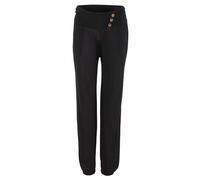 Strandhose LASCANA Gr. 48, N-Gr, schwarz, Damen, Jersey, Obermaterial: 100% Viskose, Hosen, mit Zierknöpfen und Taschen, Jerseyhose, leicht und elastisch (549248-48) schwarz