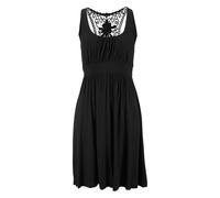 LASCANA Strandkleid mit Spitzenrücken, schwarz