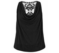 Strandtop LASCANA Gr. 40/42, schwarz, Damen, Obermaterial: 100% Viskose. Einsatz: Baumwolle, Tops (838135-40) schwarz