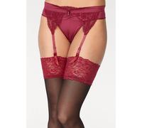 LASCANA Strapsstrümpfe Damen rubinrot Gr.40/42