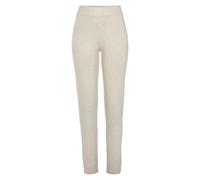 Strickhose LASCANA "-Loungehose" Gr. 44/46, N-Gr, beige (creme) Damen Hosen Relaxhosen aus weichem Strick, Loungewear (40776343-44)