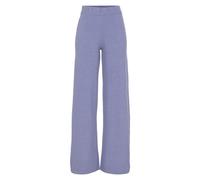 Strickhose LASCANA, Damen, Gr. 36/38, N-Gr, lila, Strick, Obermaterial: 52% Polyester, 44% Polyacryl, 4% Elasthan, unifarben, meliert, casual, bequem lang, Hosen, mit Rippbündchen, Loungewear (9168200
