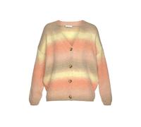 Strickjacke LASCANA Gr. 36/38, bunt (apricot, gelb, braun) Damen Strickjacken Strandpullover mit Farbverlauf (38728557-36)