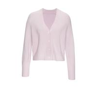 Strickjacke LASCANA, Damen, Gr. 32/34, blau (rosé), Strick, Obermaterial: 100% Kaschmir, unifarben, figurumspielend hüftlang, V-Ausschnitt, Rippstrickbündchen, Strickjacken Strickjacke, weiche Kaschmi