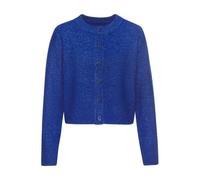 Strickjacke LASCANA, Herren, Gr. 32/34, royalblau, Strick, Obermaterial: 55% Polyester, 30% Polyacryl, 13% Polyamid, 2% Elasthan, unifarben, figurumspielend hüftlang, Rundhals, Ärmel mit Ärmelschlitz 