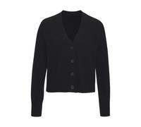 Strickjacke LASCANA, Damen, Gr. 44/46, schwarz, Strick, Obermaterial: 100% Kaschmir, unifarben, figurumspielend hüftlang, V-Ausschnitt, Rippstrickbündchen, Strickjacken Strickjacke, weiche Kaschmirstr